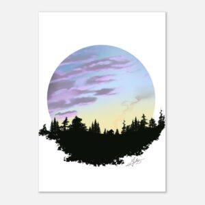 Sunset over Berry Hill | Premium Matte Paper Poster