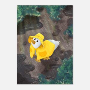 Ducky in a raincoat | Premium Matte Paper Poster